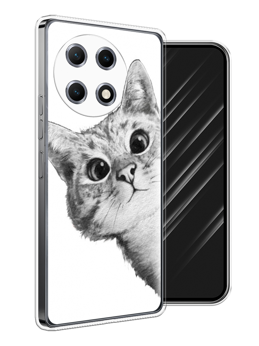 

Чехол Awog на Tecno Camon 30S "Кот рисунок черно-белый", Черный, 309650-1