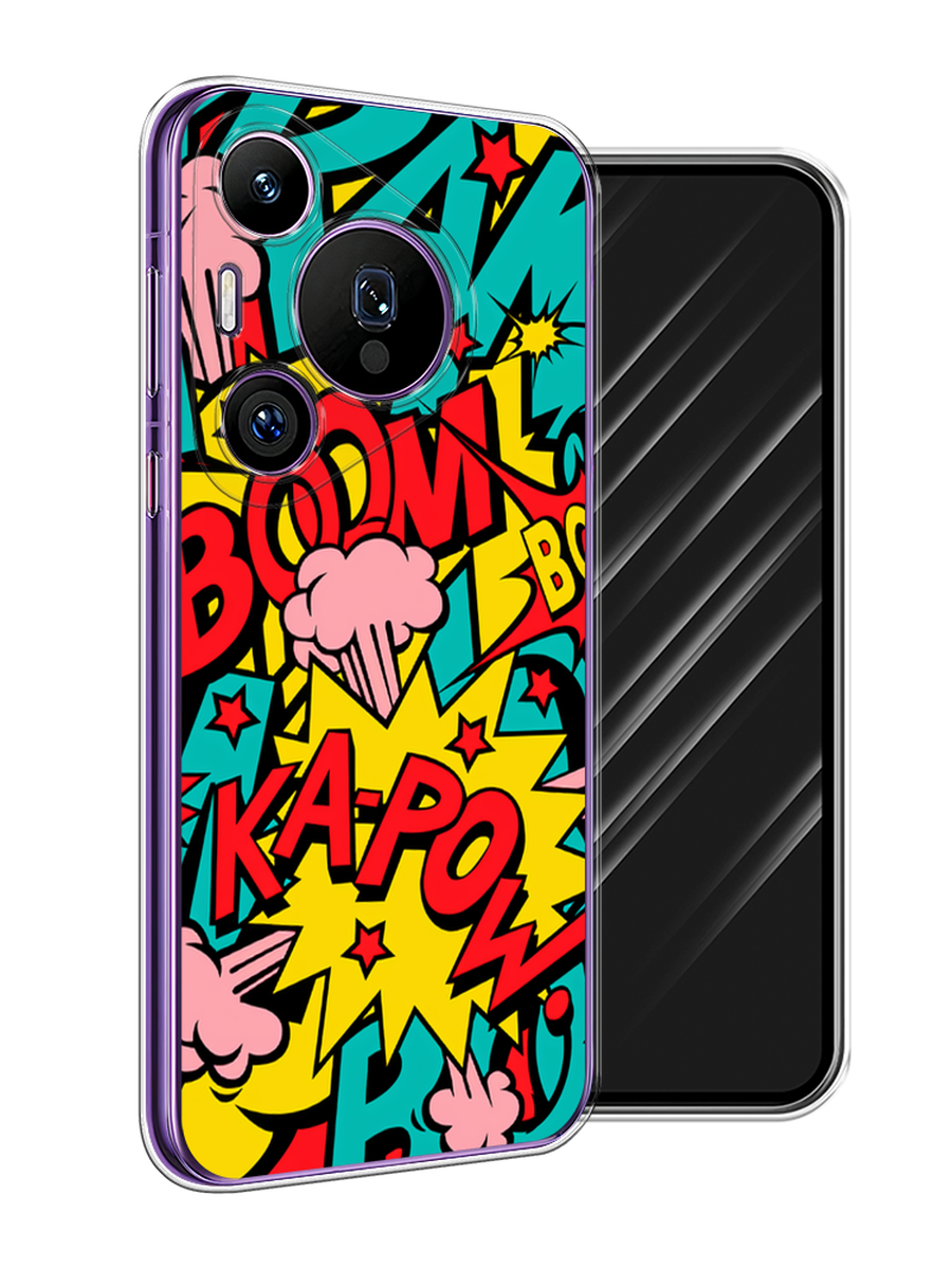 

Чехол Awog на Huawei Pura 70 Pro/70 Pro Plus "Постер pop art", Бирюзовый;желтый;красный, 6124450-1