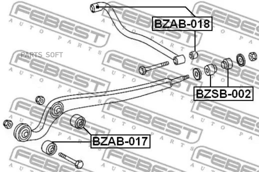 

FEBECT BZSB-002 Втулка реактивной тяги