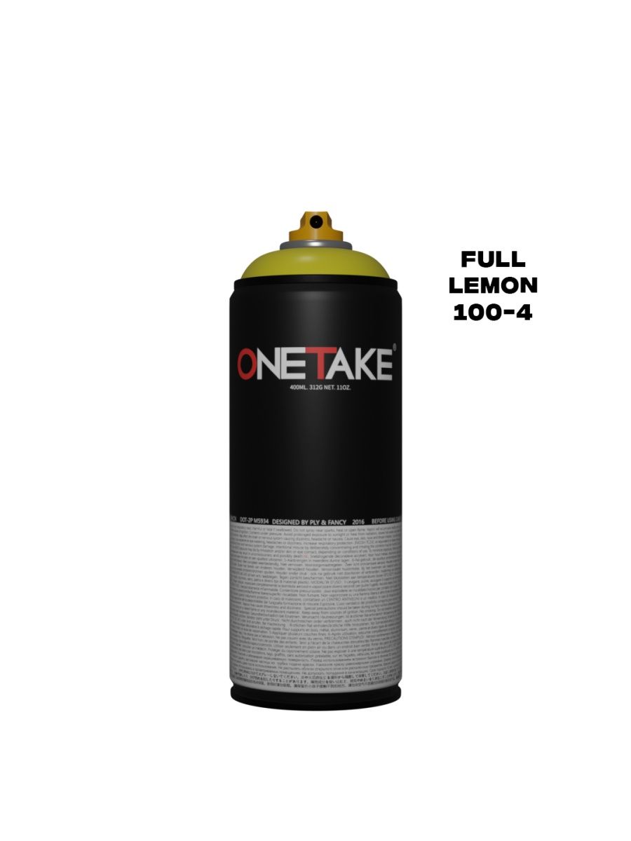 Аэрозольная краска One Take 400 мл Full Lemon лимонная