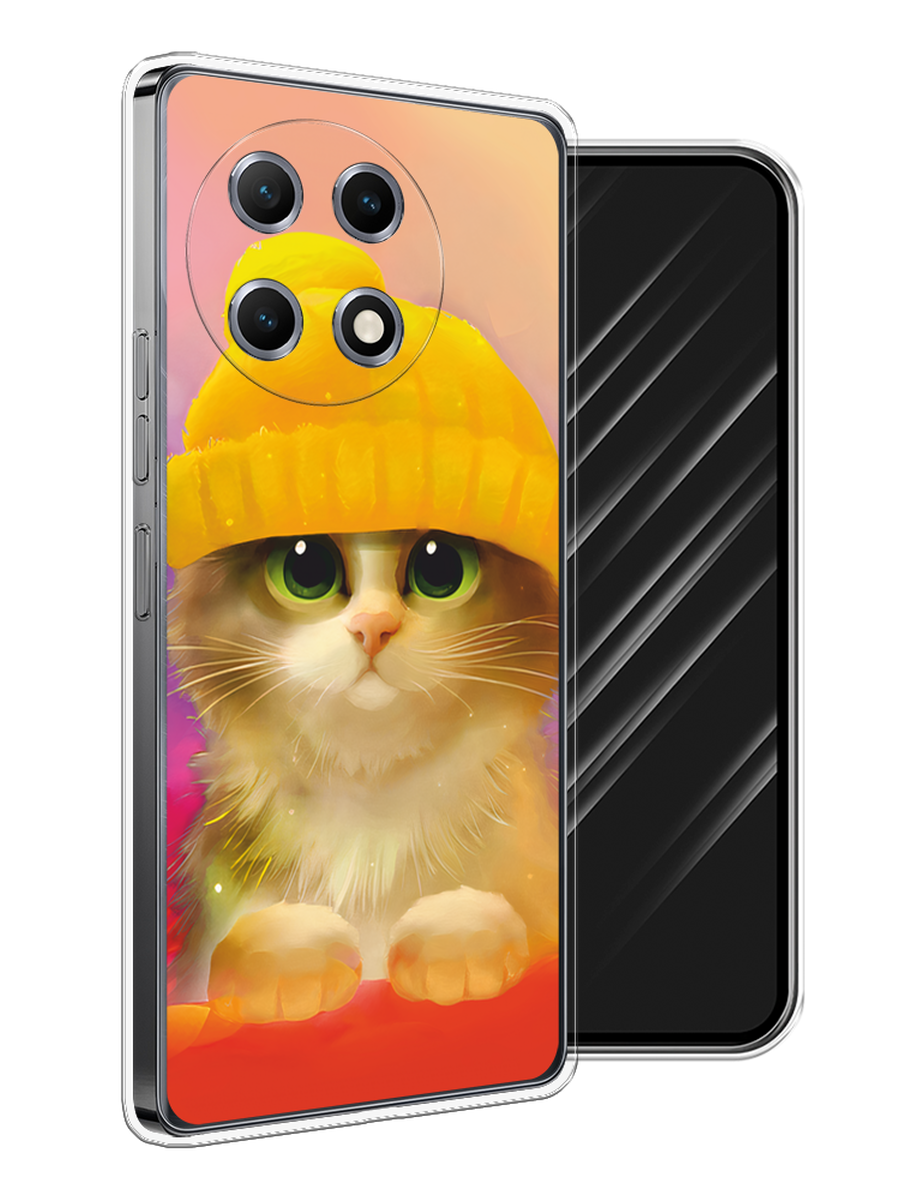 

Чехол Awog на Tecno Camon 30S "Котенок в желтой шапке", Желтый, 309650-1
