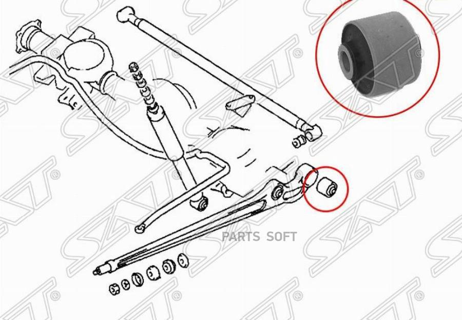 

SAT ST-MR112891 Сайлентблок заднего нижнего продольного рычага задний MITSUBISHI PAJERO/MO