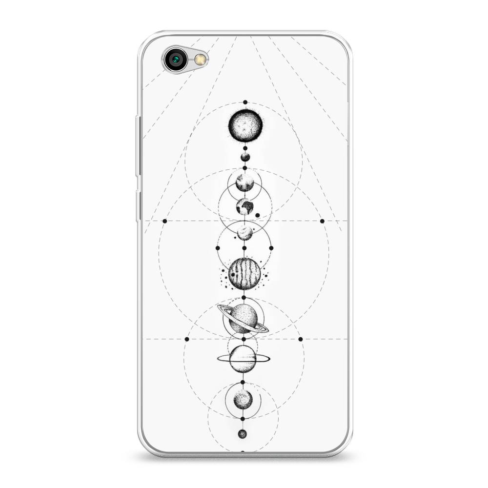 

Чехол на Xiaomi Redmi Note 5A "Парад планет", Серый, 32250-2