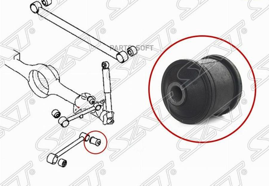 

SAT ST-MR223792 Сайлентблок заднего нижнего продольного рычага задний MITSUBISHI PAJERO PI