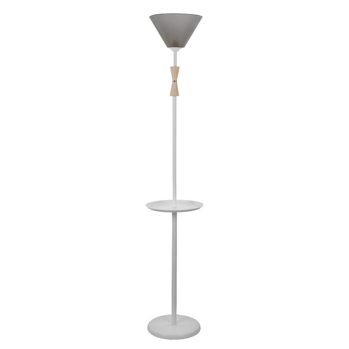 Торшер BayerLux Князь со столиком 1х15Вт Е27 модель: BR 01037 белый/черный