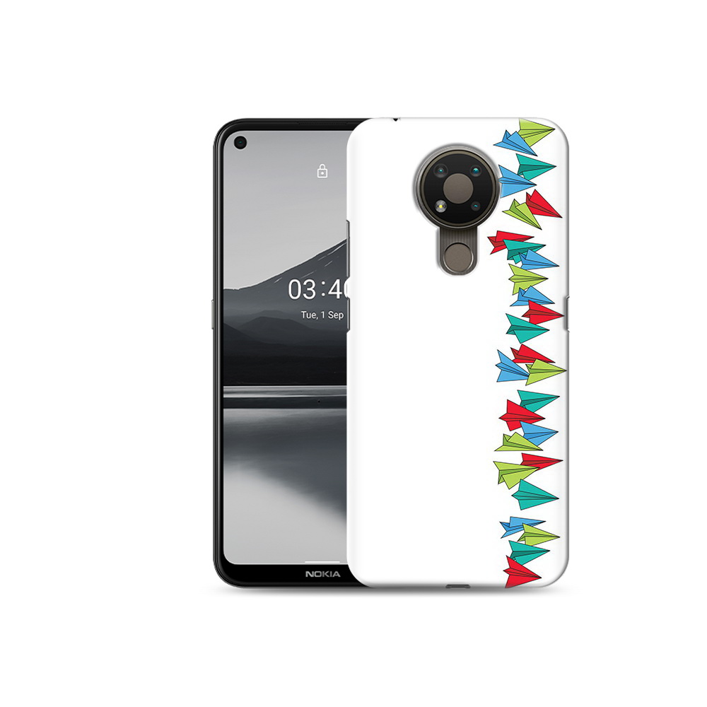 

Чехол MyPads Tocco для Nokia 3.4 самолетики из листочков, Прозрачный, Tocco