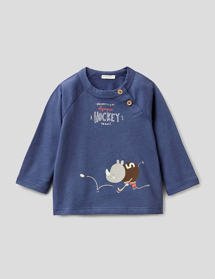 

Лонгслив детский United Colors of Benetton 21A_3ATNMM298_07E синий р.68, 21A_3ATNMM298_07E