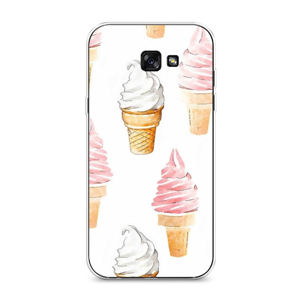 

Чехол Awog на Samsung Galaxy A7 2017 / Самсунг A7 2017 "Нарисованное мороженое", Белый;розовый, 20950-10