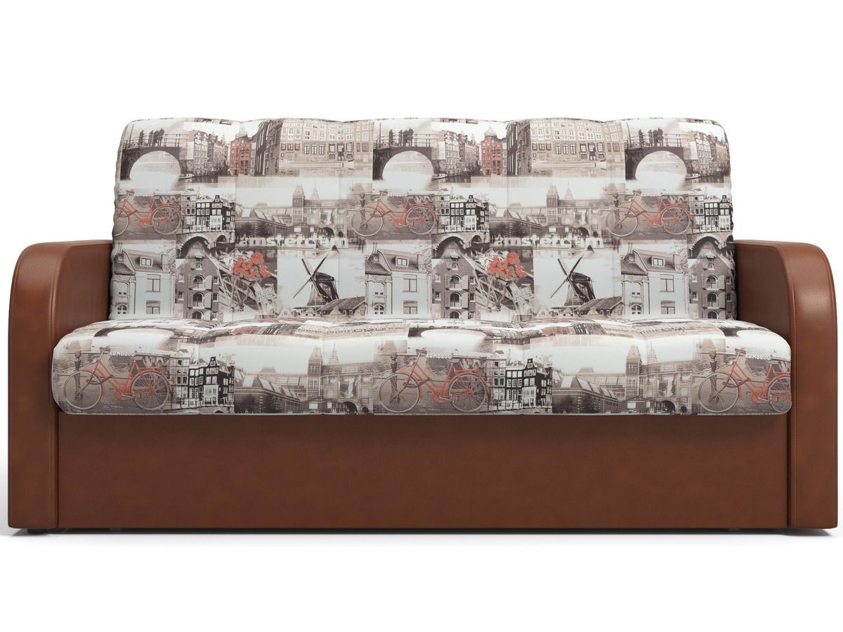фото Диван-кровать элегантный стиль аккордеон 9786, коричневый
