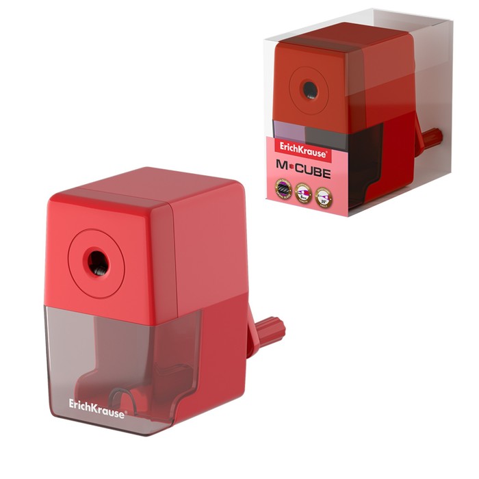 

Точилка механическая 1 отверстие ErichKrause M-Cube 8 мм, красная, Красный