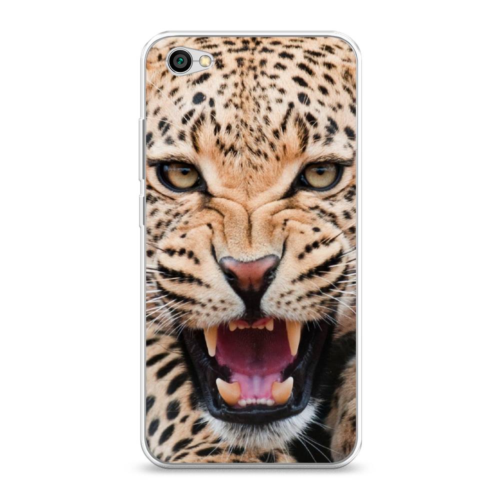 

Чехол на Xiaomi Redmi Note 5A "Леопард 3d", Бежевый;черный, 32250-6