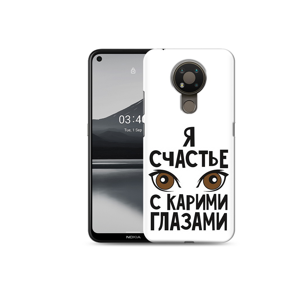 

Чехол MyPads Tocco для Nokia 3.4 счастье с карими глазами, Прозрачный, Tocco