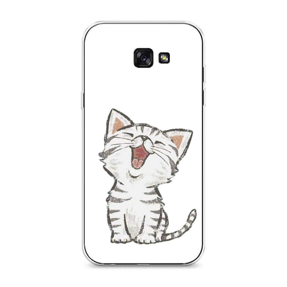 

Чехол Awog на Samsung Galaxy A7 2017 / Самсунг A7 2017 "Котенок рисованный", Серый;белый, 20950-1