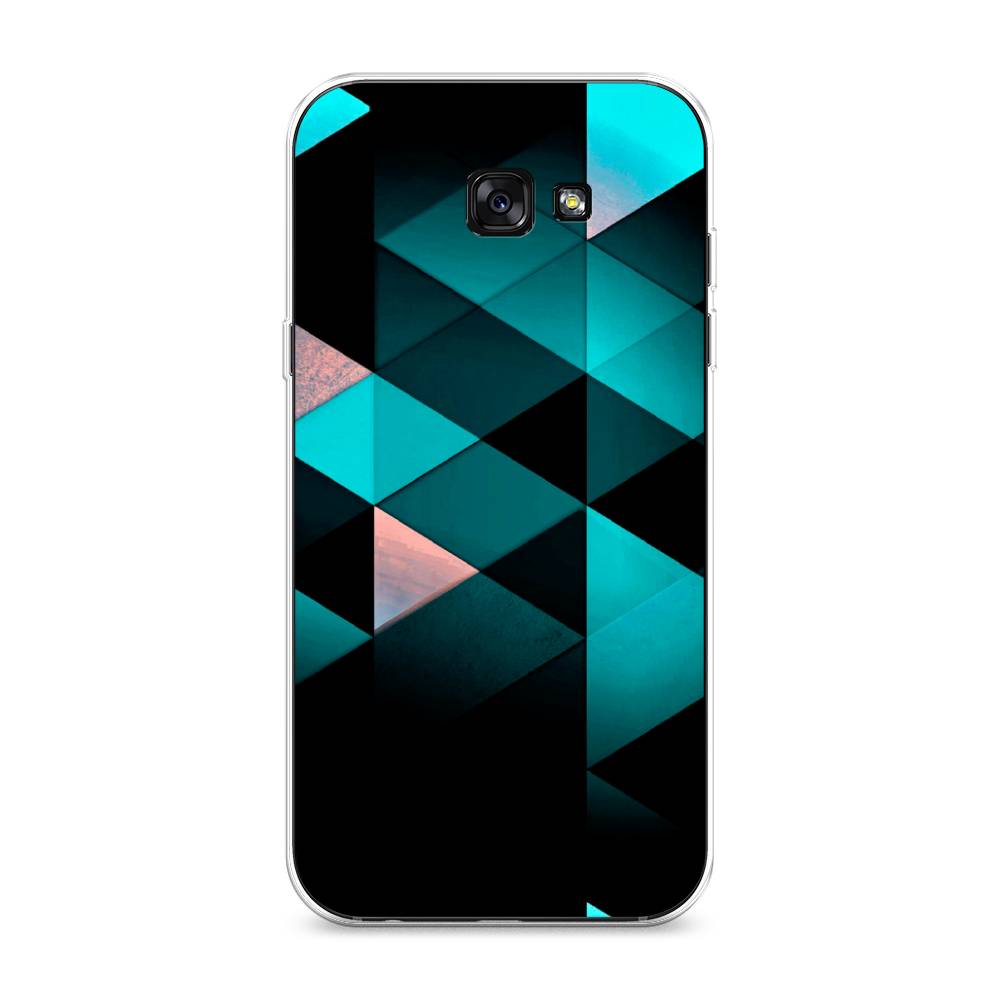 

Чехол Awog на Samsung Galaxy A7 2017 / Самсунг A7 2017 "Геометрия 16", Голубой;черный, 20950-3