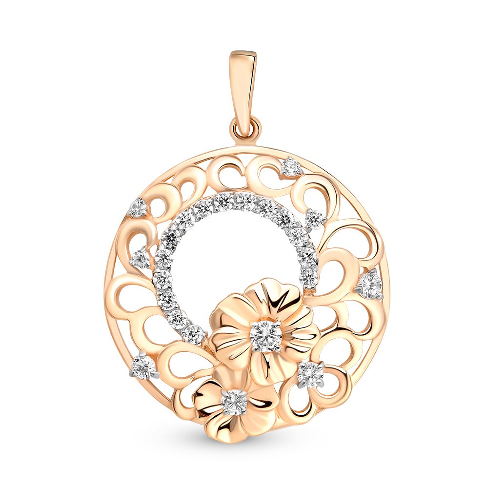 

Подвеска из красного золота с фианитом 585Gold 303002438, 303002438