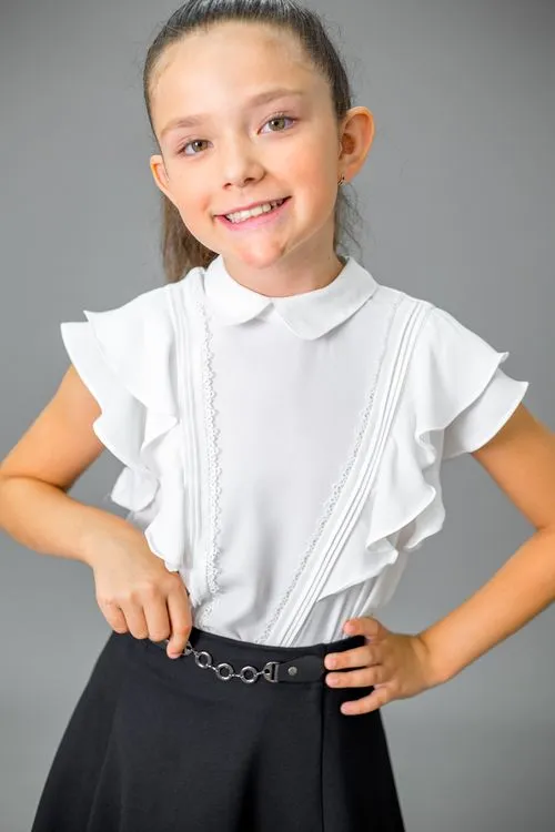 

Блузка детская Deloras C63296S, бежевый, 140, C63296S