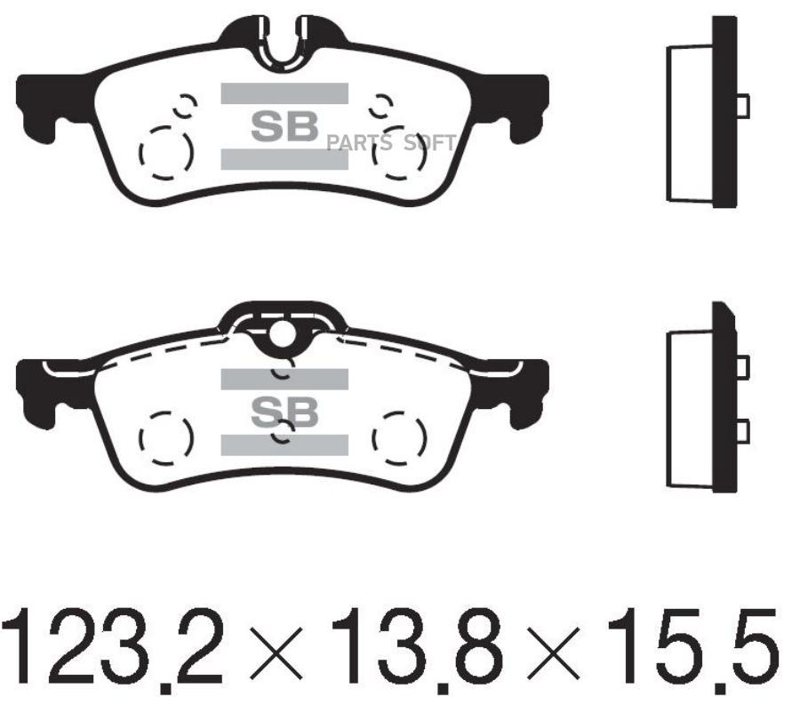 

Тормозные колодки Sangsin brake задние SP2244, SP2244
