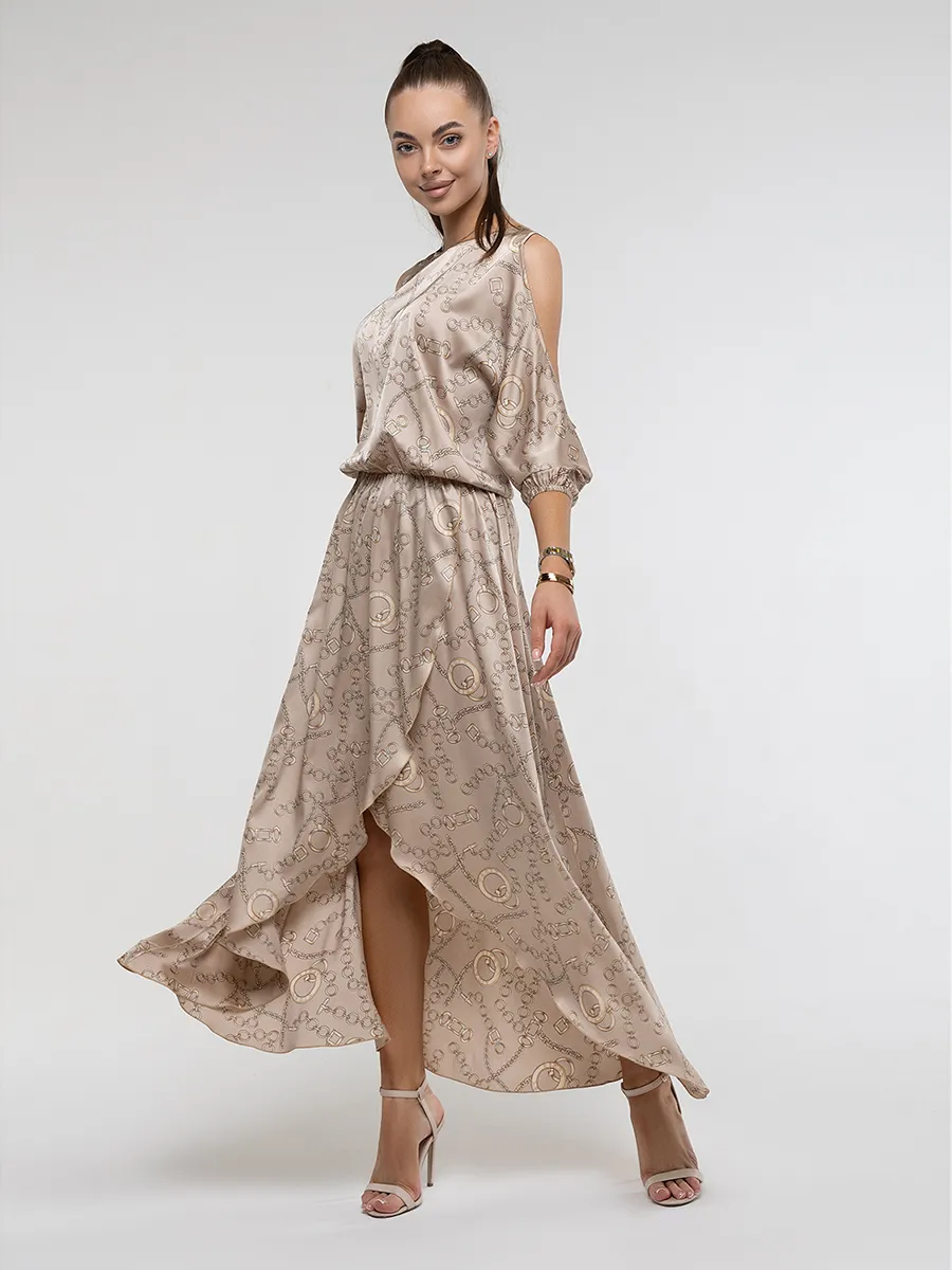 Платье женское Петербургский Швейный Дом 1396-9 золотистое 50 RU