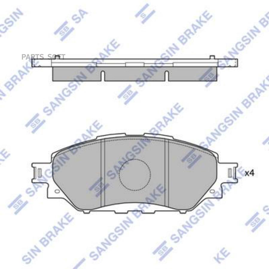 

Колодки дисковые передние \ Toyota Hilux VIII 15> HI-Q SP4243, SP4243