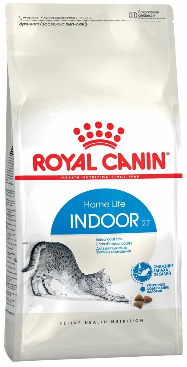 

Сухой корм для кошек Royal Canin Indoor, для вывода шерсти, 560 г