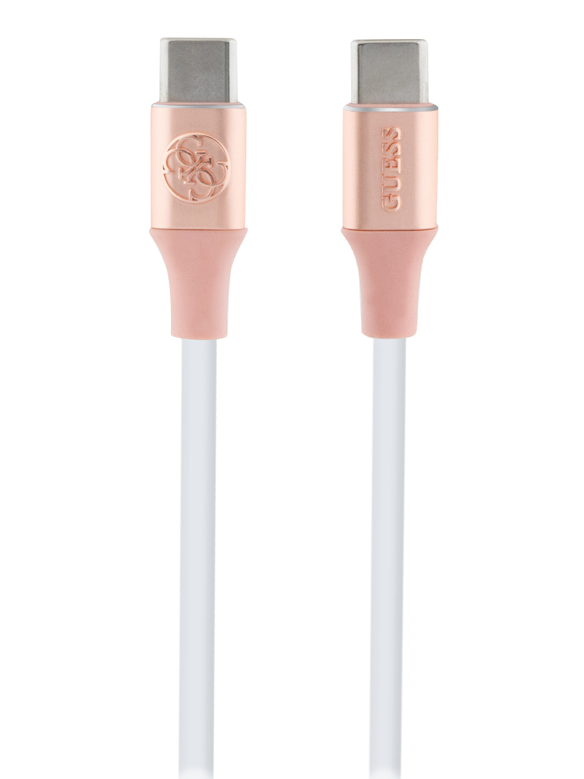 Кабель Guess Silicone with Aluminium USB-C to USB-C 1.5m Pink