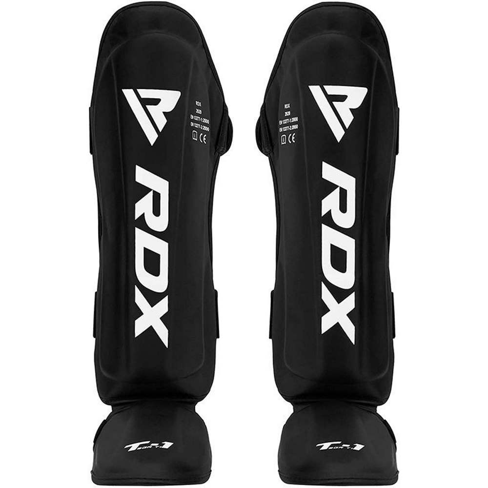 фото Защита ног шингарды rdx t1 black shin instep guards искусственная кожа черный m