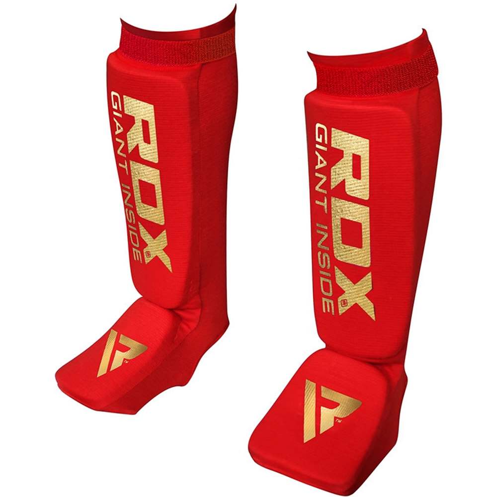 Шингарды защита ног RDX SI MMA SHIN INSTEP GUARDS полиэстер красный S
