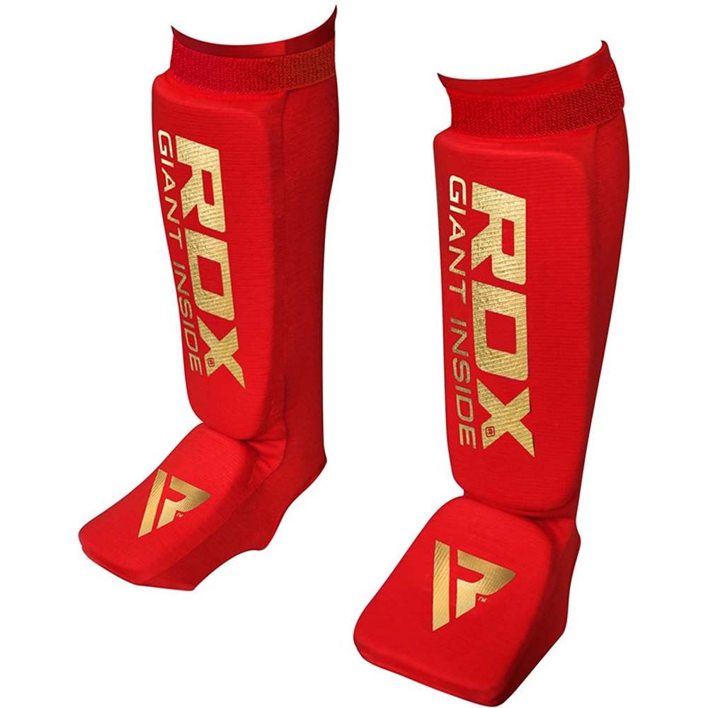 Шингарды защита ног RDX SI MMA SHIN INSTEP GUARDS полиэстер красный M