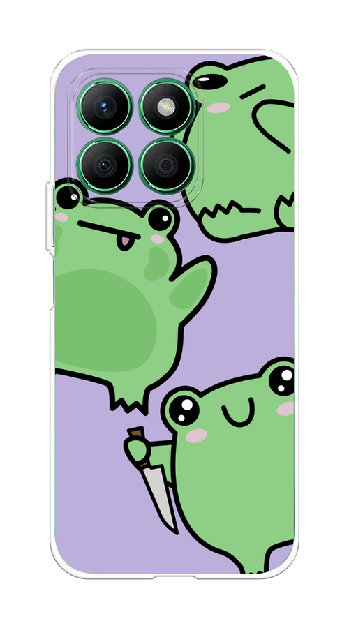 

Чехол на Honor X8B "Опасные лягушата", Фиолетовый;зеленый;черный, 6123250-1