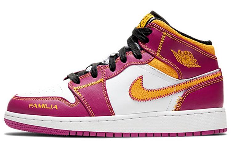 

Кеды унисекс Jordan Air Jordan 1 Mid Familia GS розовые 35.5 EU, Розовый, Air Jordan 1 Mid Familia GS