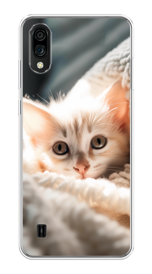 

Чехол на ZTE Blade A51 lite/Blade A5 (2020) "Белый шкодливый котенок", Серый;белый;бежевый;оранжевый, 134950-1