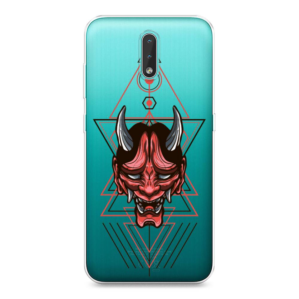 

Чехол на Nokia 2.3 "Hanya Oni mask", Серый;красный;черный, 123250-4
