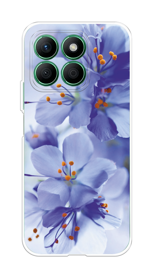 

Чехол на Honor X8B "Фиолетовые цветки", Фиолетовый;синий, 6123250-1