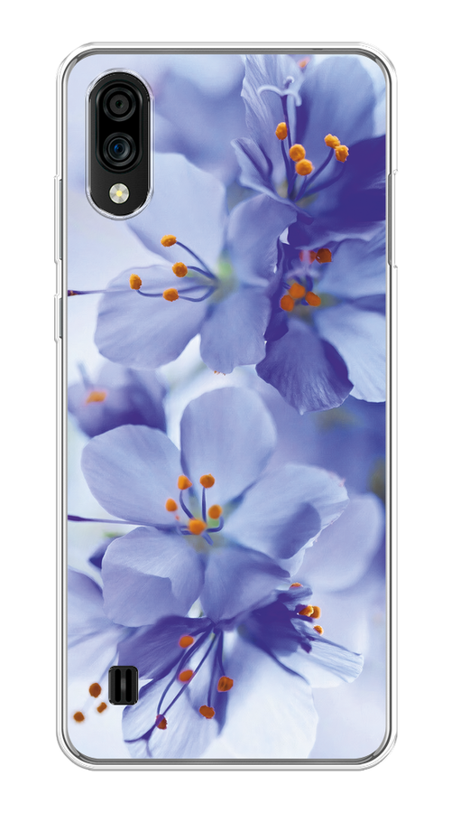 

Чехол на ZTE Blade A51 lite/Blade A5 (2020) "Фиолетовые цветки", Фиолетовый;синий, 134950-1