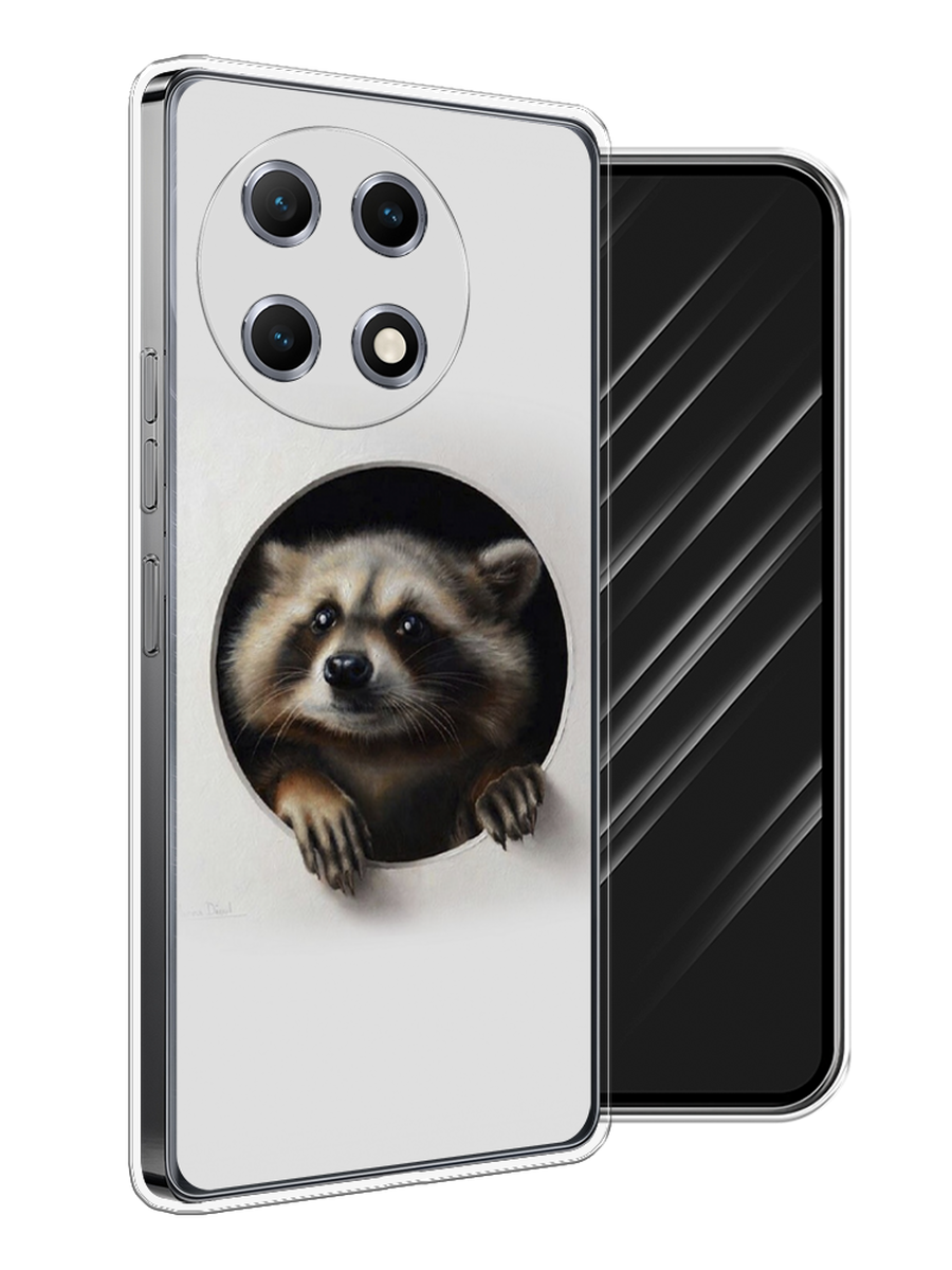 

Чехол Awog на Tecno Camon 30S "Любопытный енот", Коричневый;черный;белый, 309650-1