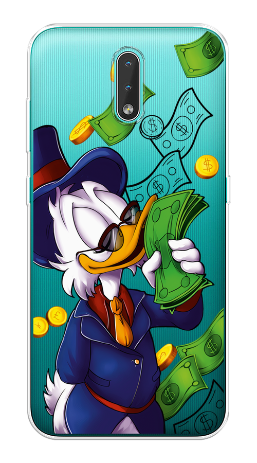 

Чехол на Nokia 2.3 "Scrooge McDuck with Money", Синий;зеленый;белый, 123250-6