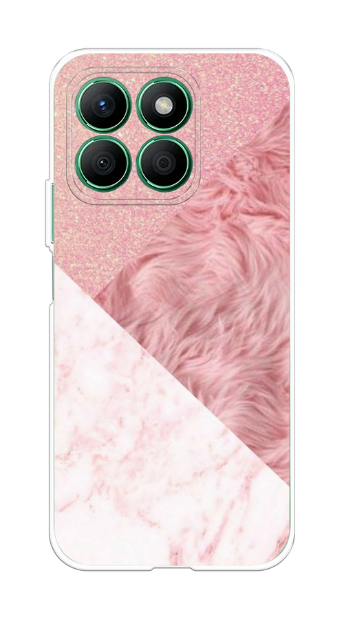 

Чехол на Honor X8B "Текстурные треугольники", Розовый;белый, 6123250-1