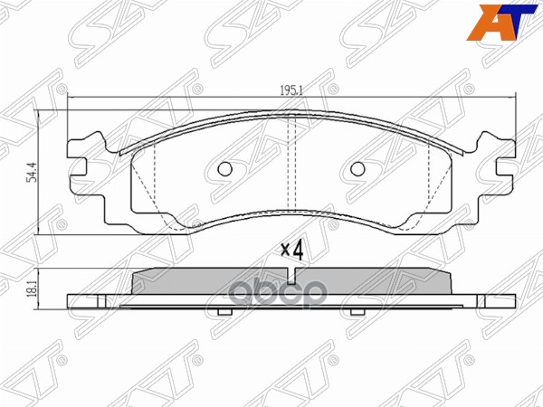 

Колодки тормозные перед FORD EXPLORER 06-10 SAT