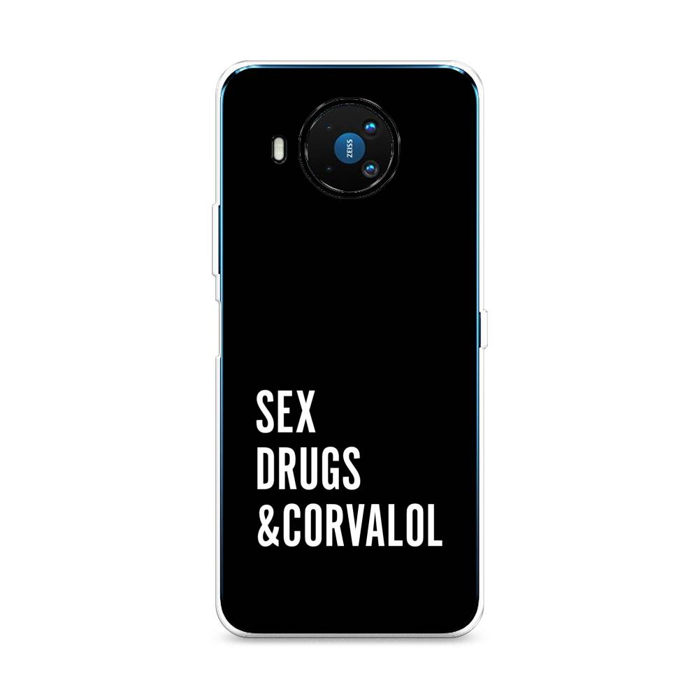 

Чехол на Nokia 8.3 "Corvalol", Черный;серый;белый, 123550-6