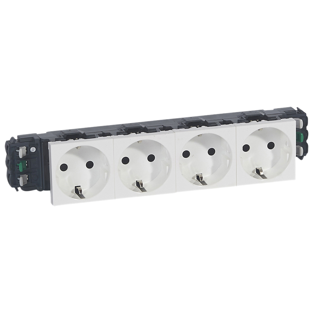 

Legrand Механизм розетки 4-м СП Mosaic New 8мод. для кабель-канала DLP Leg 077404 131683, Белый
