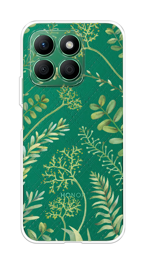 

Чехол на Honor X8B "Green Leaves", Зеленый;прозрачный, 6123250-1