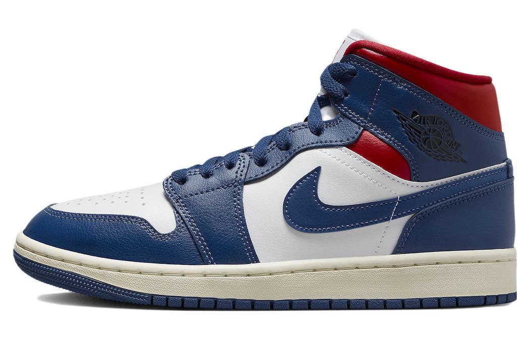 

Кеды унисекс Jordan Air Jordan 1 Mid French Blue синие 42 EU, Синий, Air Jordan 1 Mid French Blue