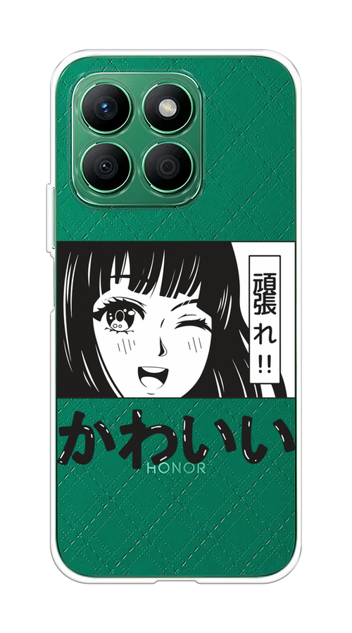 

Чехол на Honor X8B "Cute anime girl", Черный;серый;прозрачный;белый, 6123250-1