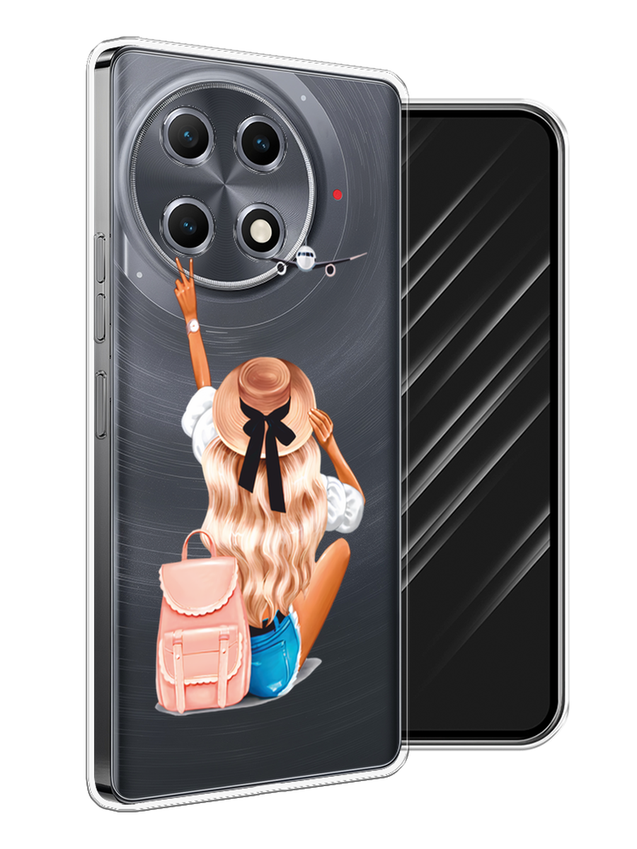 

Чехол Awog на Tecno Camon 30S "Автостопом самолетом", Бежевый;белый, 309650-1