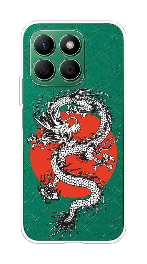 

Чехол на Honor X8B "Восходящий дракон", Белый;черный;красный, 6123250-1