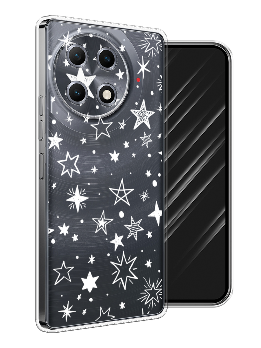 

Чехол Awog на Tecno Camon 30S "Звездочки графика белая", Прозрачный;белый, 309650-1