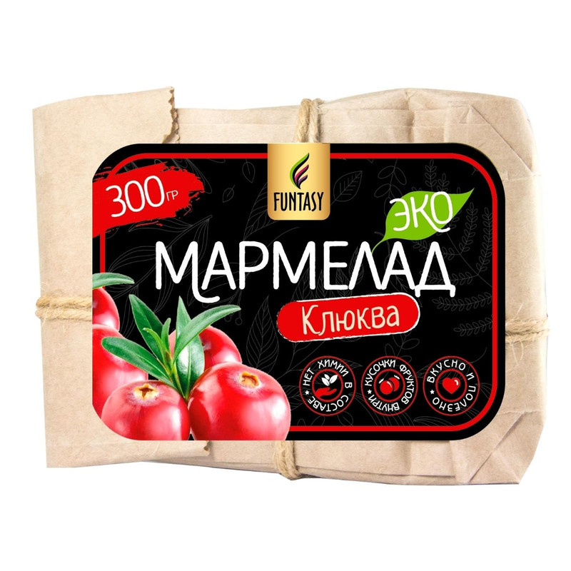 

Эко мармелад Funtasy Клюква, 300 гр