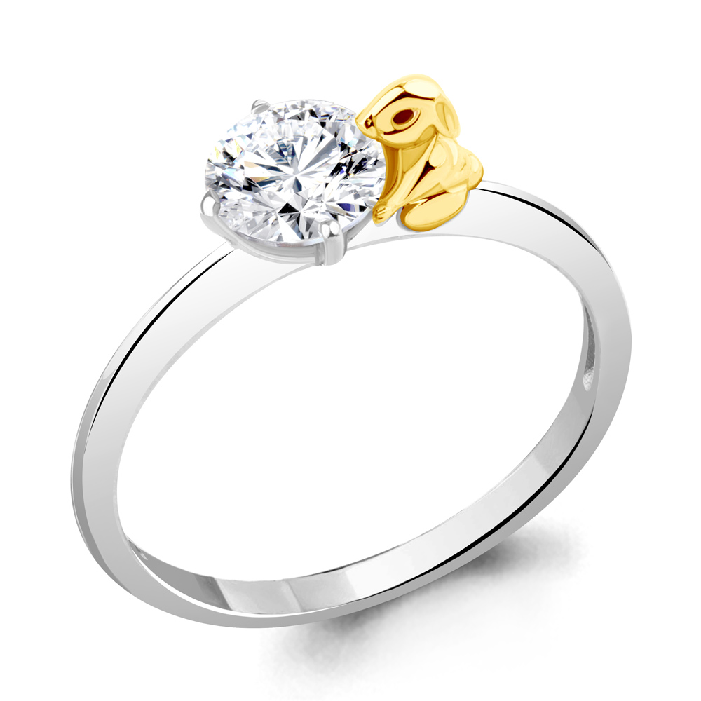 

Кольцо из серебра р. 17,5 AQUAMARINE 67262А_925_р, 67262А_925_р