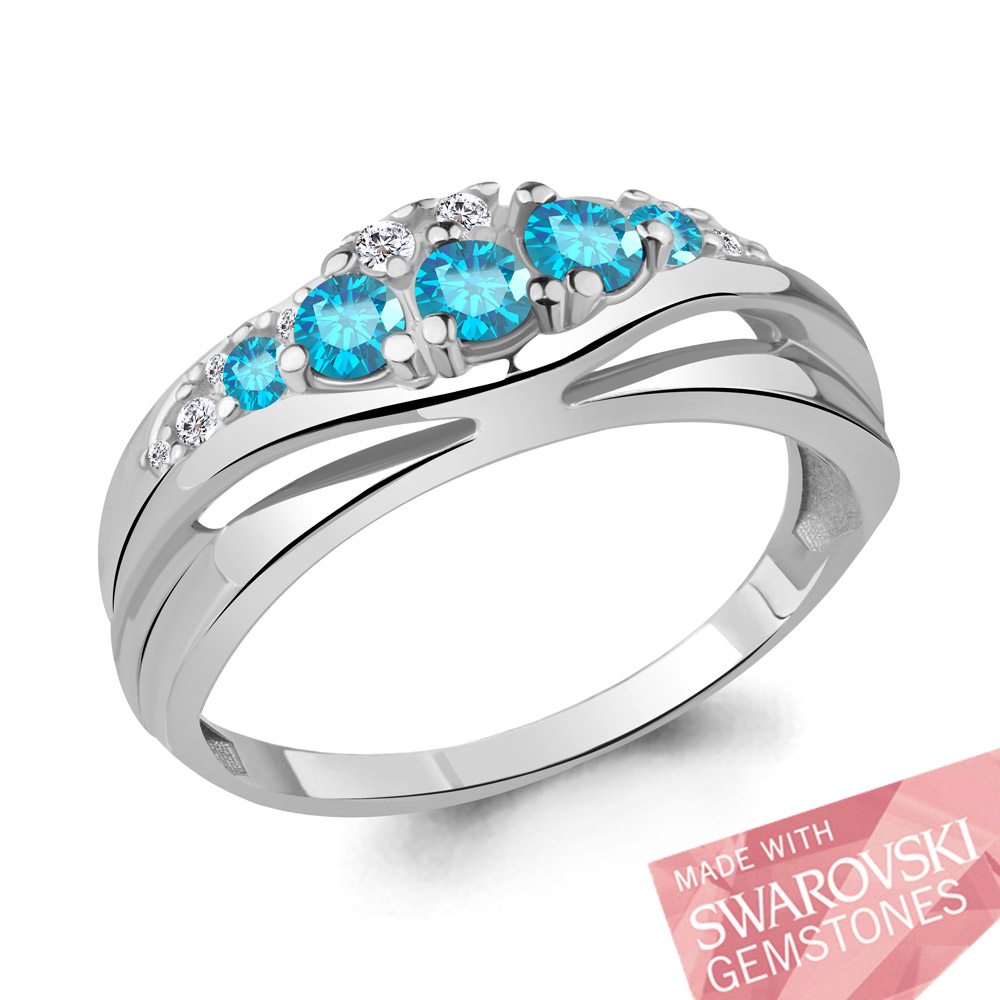 

Кольцо из серебра р. 17,5 AQUAMARINE 6482824А_925_р, 6482824А_925_р