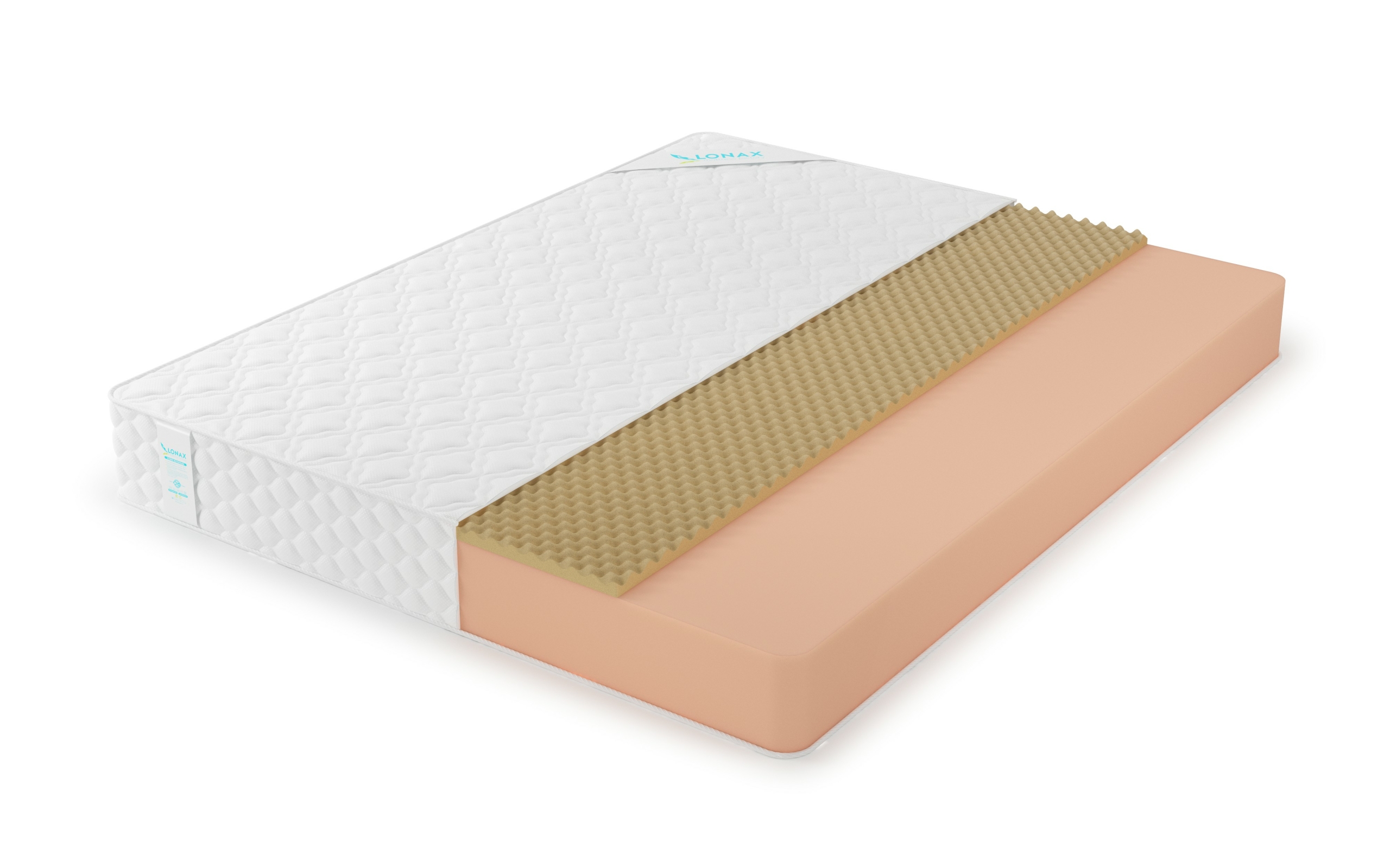 

Матрас Lonax Скрученные Roll Memory Relax Max 200х205, Бежевый;белый;серый;серебристый, Roll Memory Relax Max